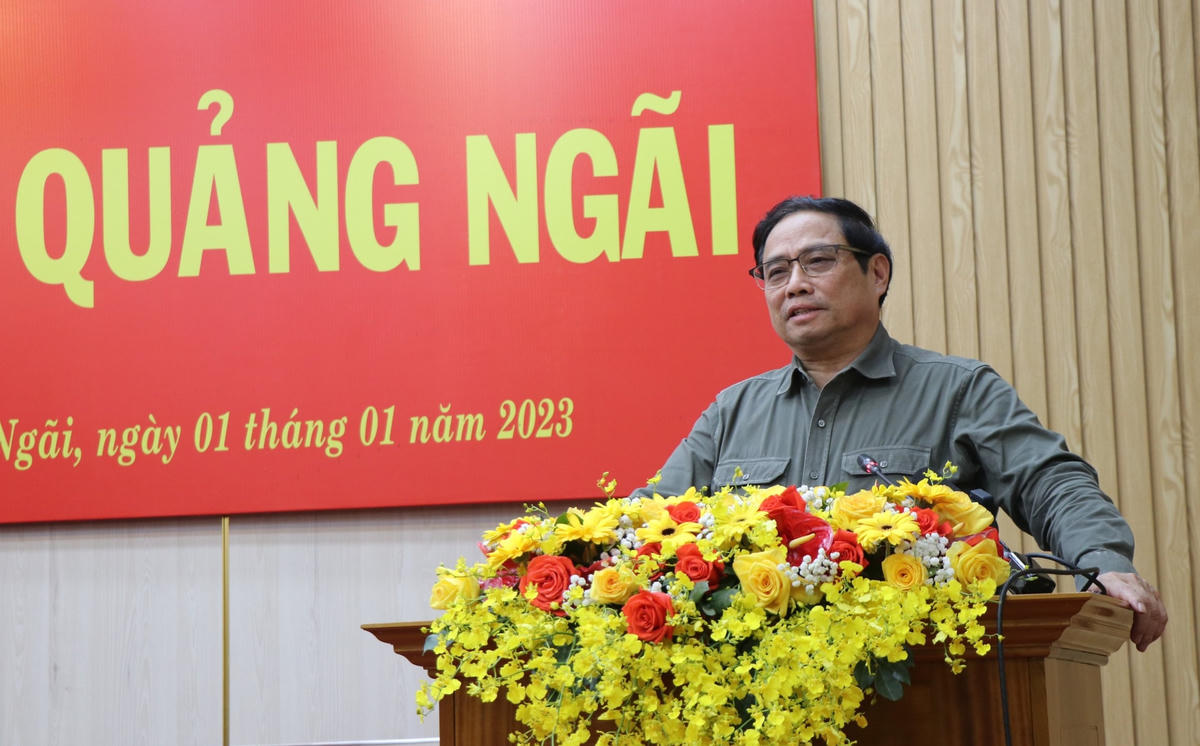 Thủ tướng Chính phủ Phạm Minh Chính phát biểu tại buổi làm việc.