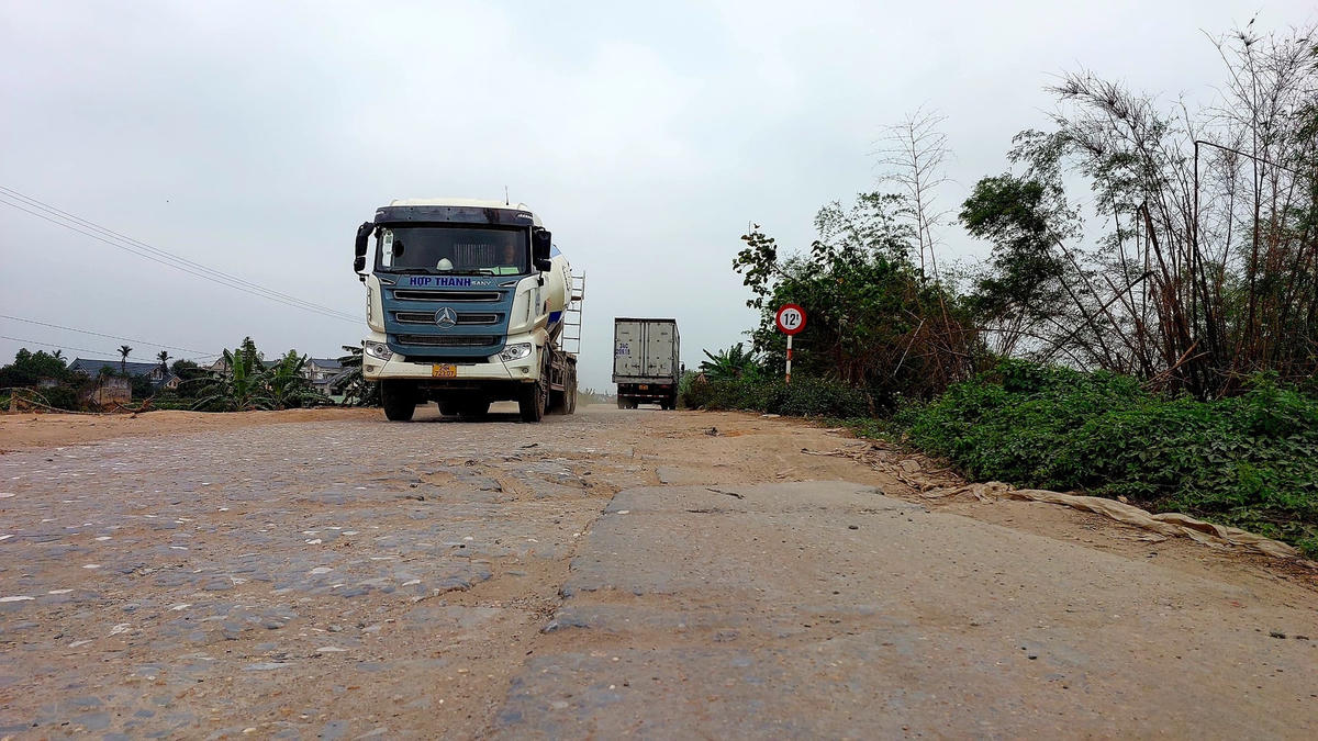 Hải Dương: Mặt đê hữu sông Thái Bình xuống cấp