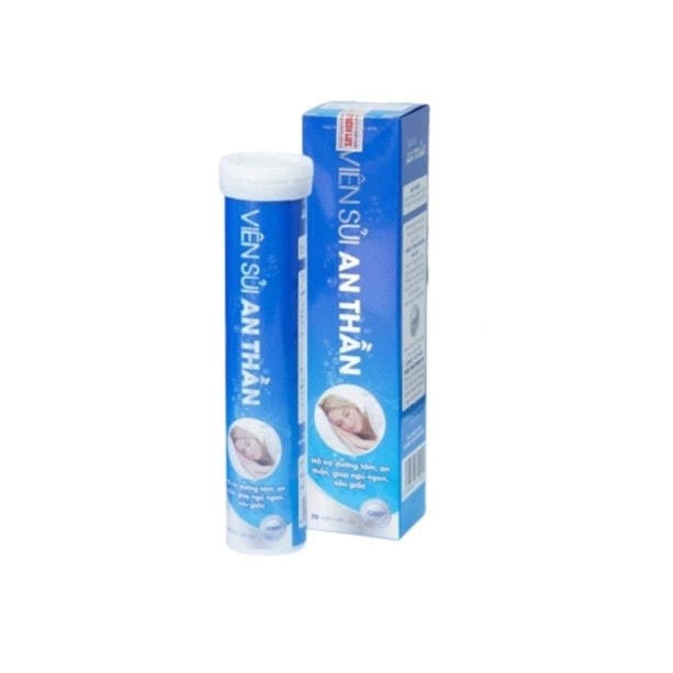 Hình ảnh quảng cáo thực phẩm bảo vệ sức khỏe Viên sủi An thần.