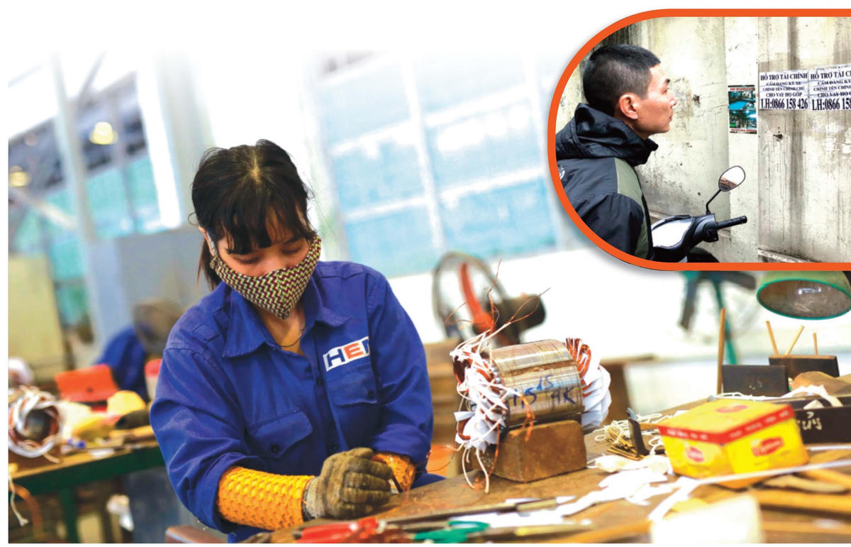 Đời sống còn nhiều khó khăn khiến không ít công nhân phải tìm đến “tín dụng đen”.