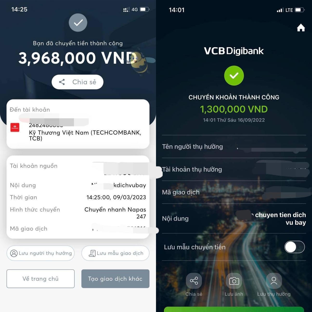 Tiền chuyển khoản