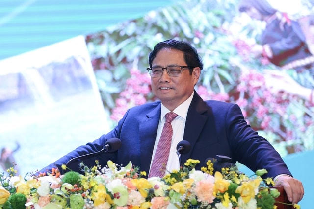 Thủ tướng Phạm Minh Chính phát biểu tại Hội nghị. Ảnh: VGP/Nhật Bắc.