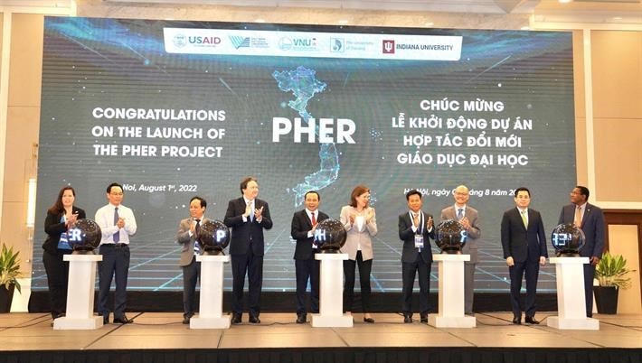Lễ Khởi động Dự án Hợp tác Đổi mới Giáo dục Đại học do Hoa Kỳ hỗ trợ. (Nguồn: Bộ Giáo dục và Đào tạo).