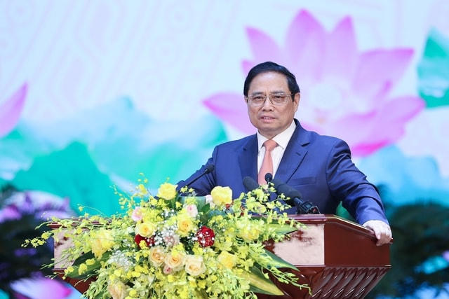 Thủ tướng Phạm Minh Chính phát biểu tại hội nghị.