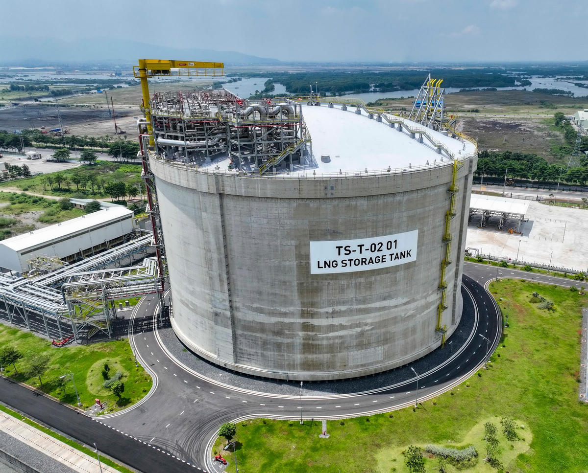 Công trình Kho LNG 1 MMTPA Thị Vải được PV GAS hoàn thành đang hiện thực hóa mục tiêu Việt Nam tham gia vào bản đồ LNG thế giới.