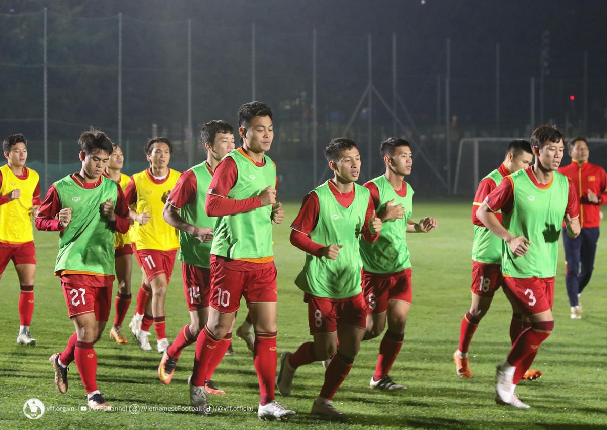 Tuyển Việt Nam sẵn sàng gặp Hàn Quốc (Ảnh: VFF).