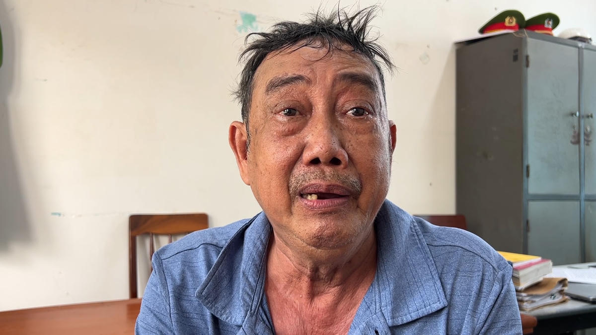 Đối tượng Nguyễn Thanh Tâm tại cơ quan điều tra. 