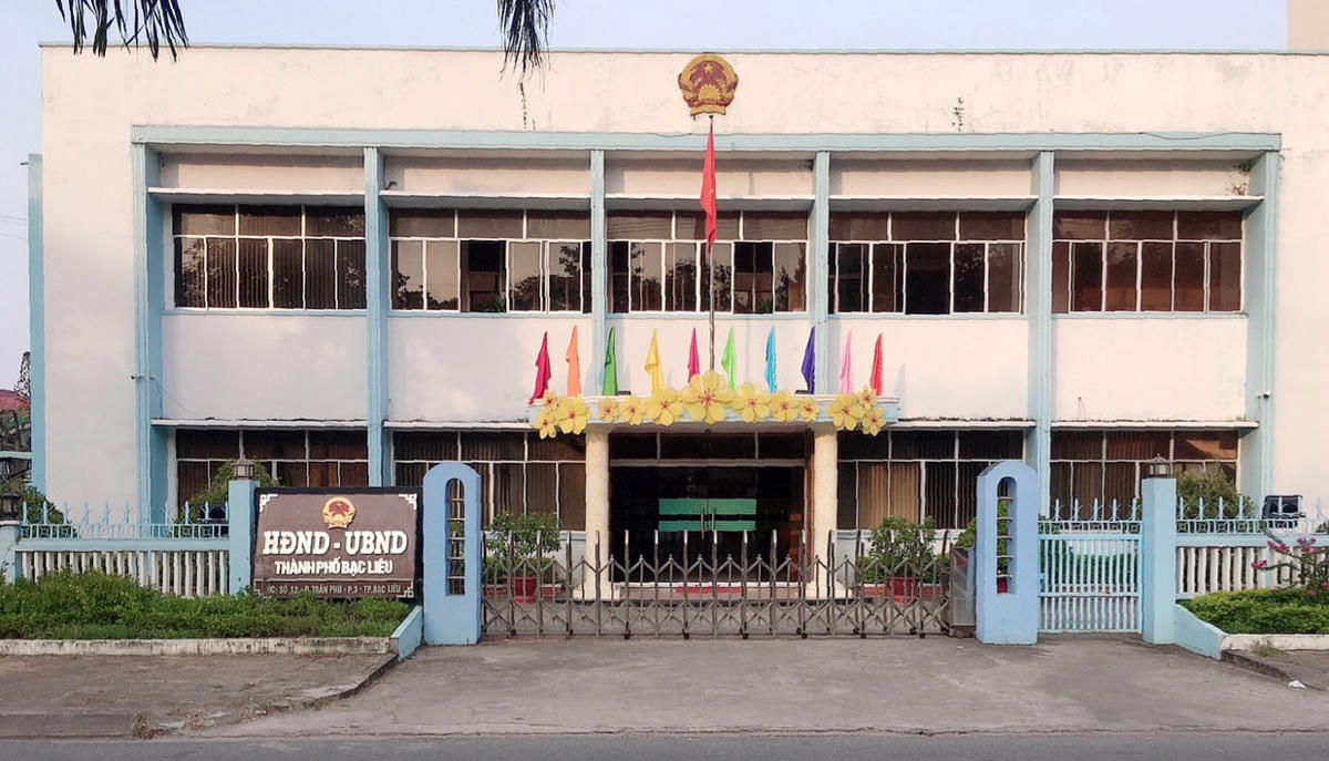 Trụ sở HĐND- UBND thành phố Bạc Liêu.