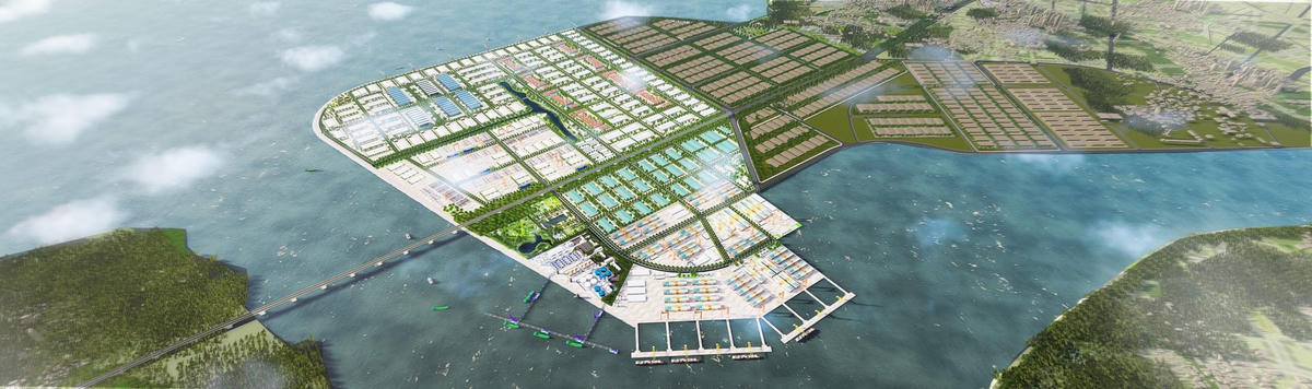 Phối cảnh tuyến đê biển Nam Đình Vũ.