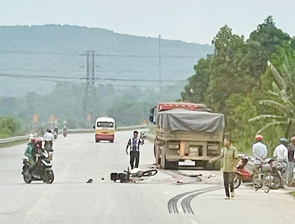 Hiện trường vụ tai nạn.