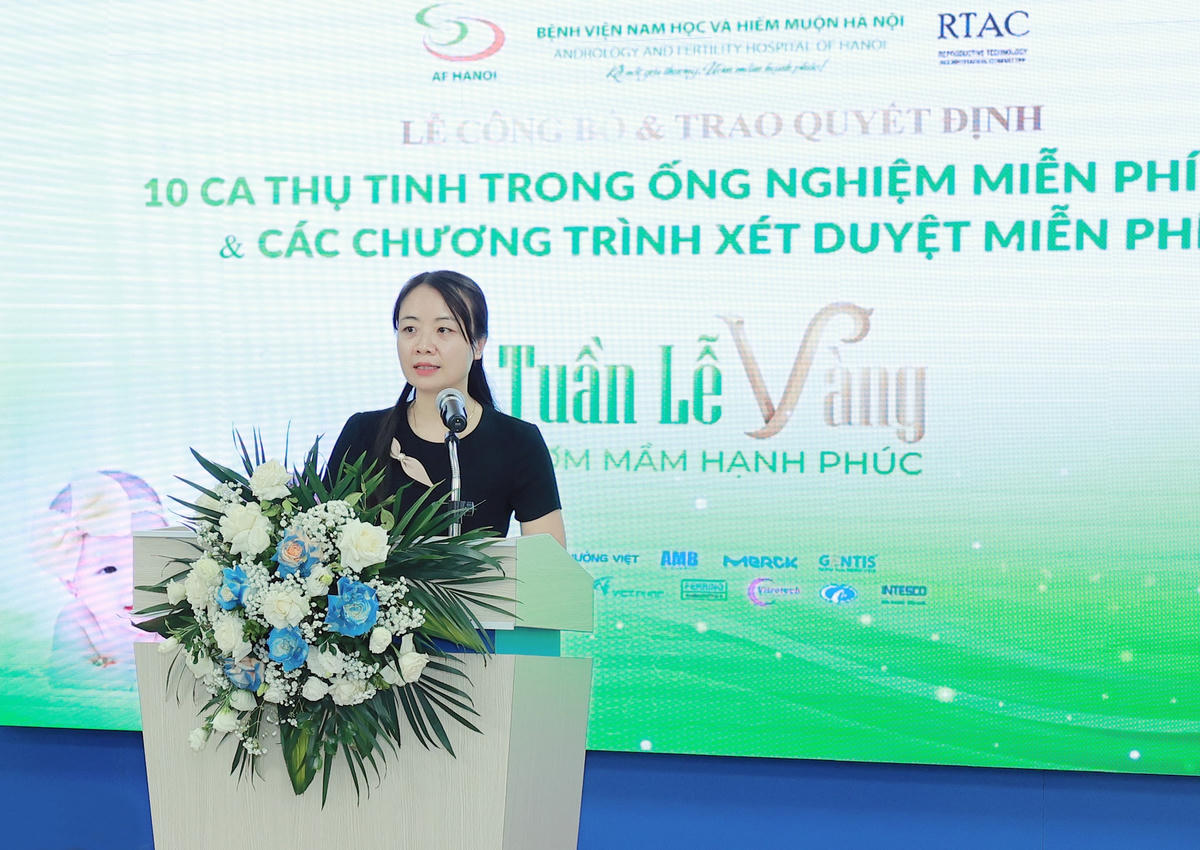 ThS.BS Lê Thị Thu Hiền phát biểu tại Lễ công bố.