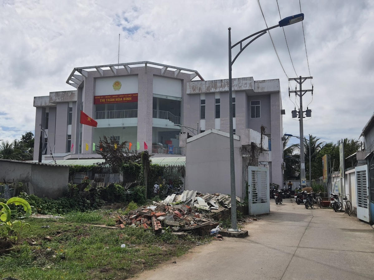 Trụ sở UBND thị trấn Hoà Bình, huyện Hoà Bình tỉnh Bạc Liêu.