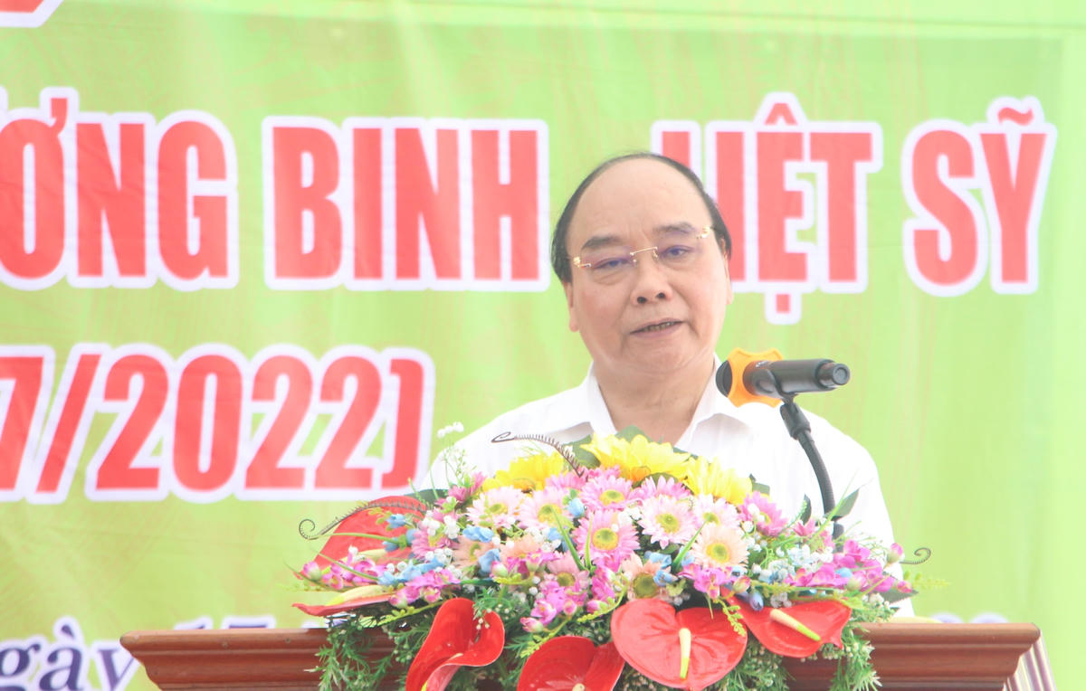 Chủ tịch nước Nguyễn Xuân Phúc phát biểu tại buổi lễ.