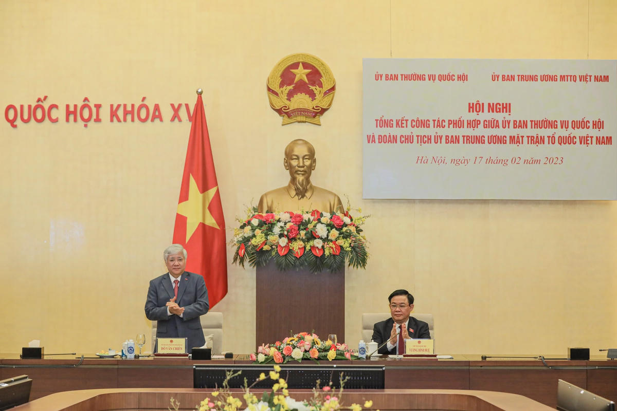 Hội nghị tổng kết công tác phối hợp giữa Ủy ban Thường vụ Quốc hội và Đoàn Chủ tịch UBTƯ MTTQ Việt Nam 