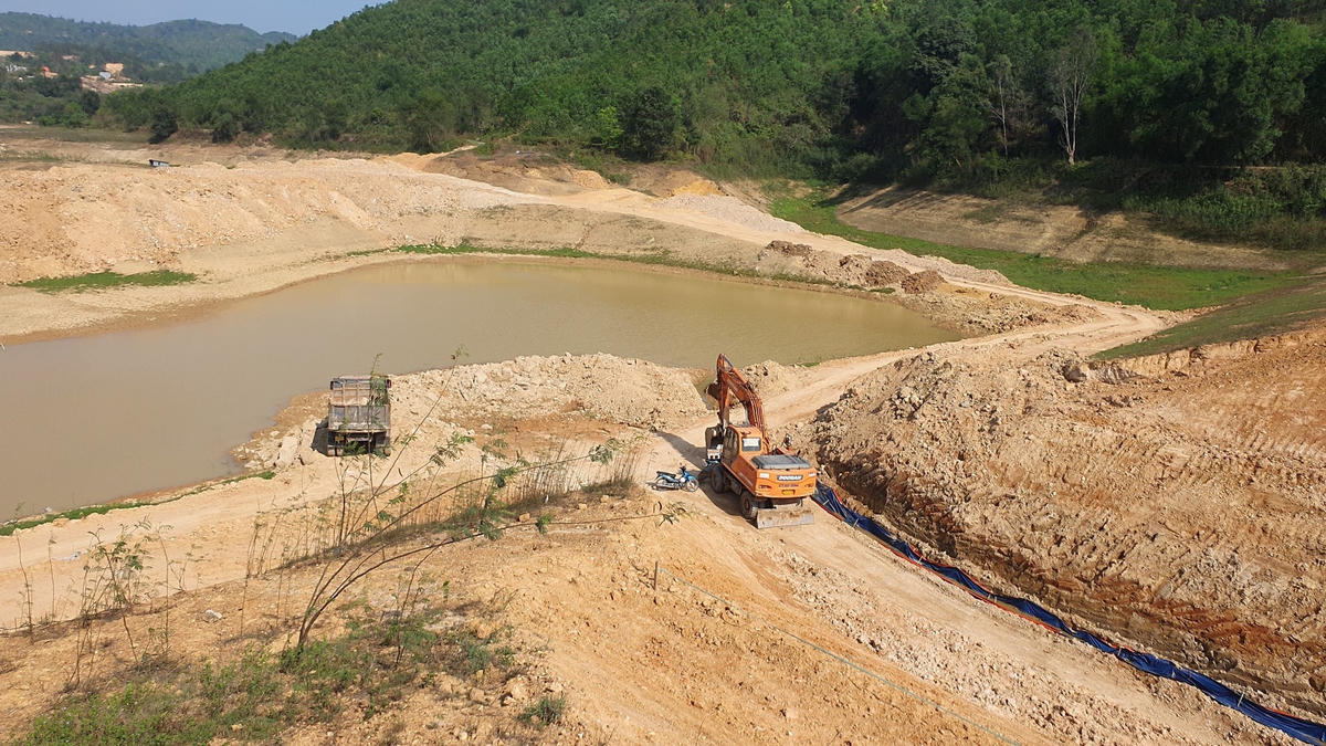 Hồ Dụ (xã Mông Hóa) - một trong những hồ thủy lợi tại TP Hòa Bình (tỉnh Hòa Bình)