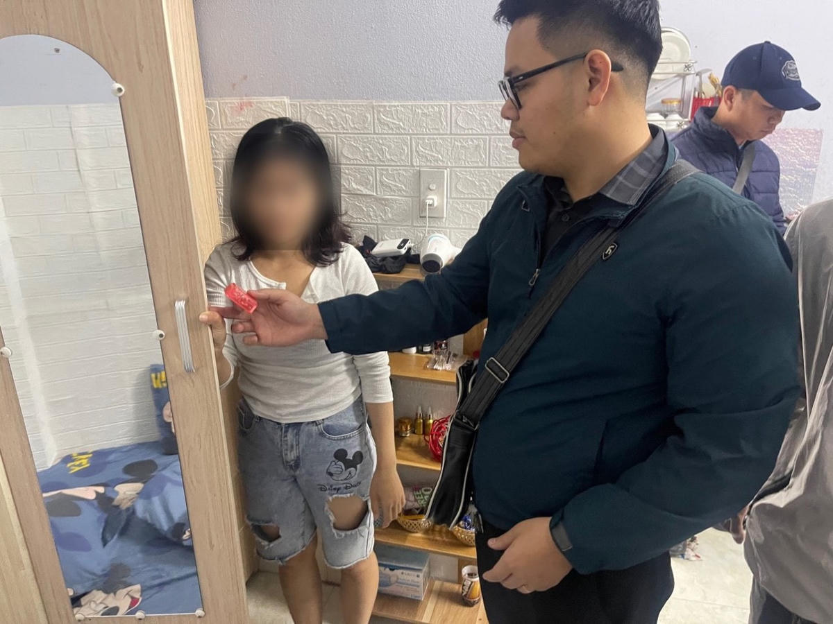 Đối tượng T. tại thời điểm bị bắt giữ.