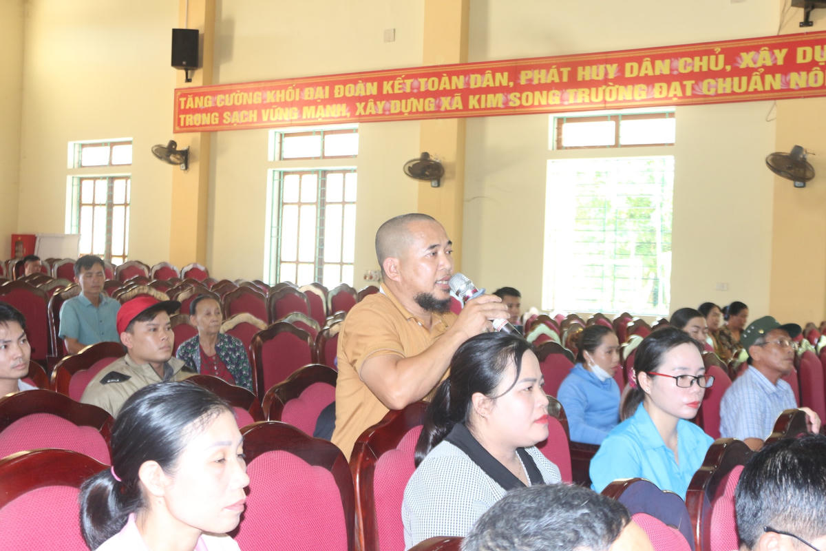 Người dân xã Kim Song Trường còn băn khoăn về giá đền bù, GPMB, tái định cư...
