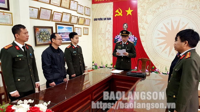Cơ quan ANĐT Công an tỉnh Lạng Sơn đã ra Quyết định khởi tố vụ án hình sự, khởi tố bị can và lệnh bắt bị can để tạm giam đối với Nông Ngọc Khiêm. Ảnh: Báo Lạng Sơn.