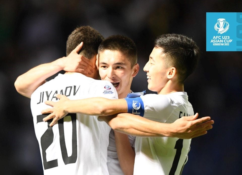 U23 Uzbekistan trở thành đội đầu tiên vào tứ kết U23 châu Á 2022. (Nguồn: AFC).