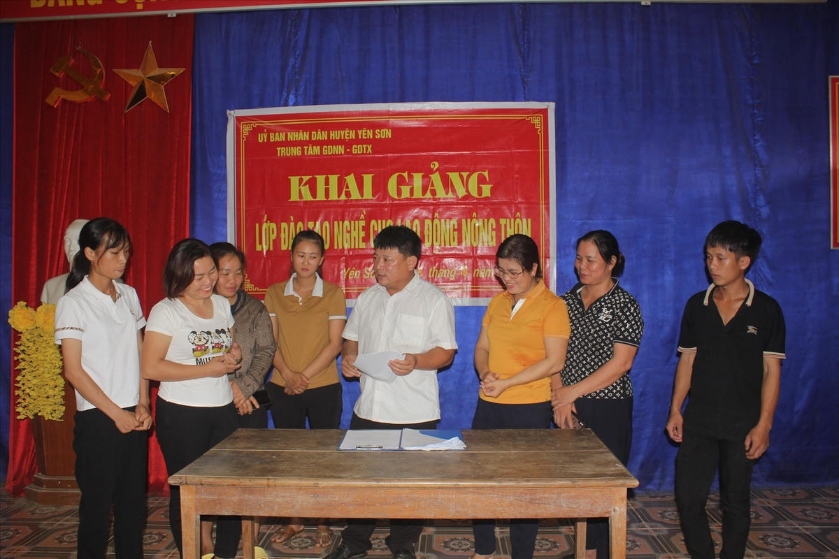 Huyện Yên Sơn (tỉnh Tuyên Quang) chú trọng công tác dạy nghề gắn với giải quyết việc làm cho đồng bào dân tộc thiểu số. Ảnh: Hải Yến.