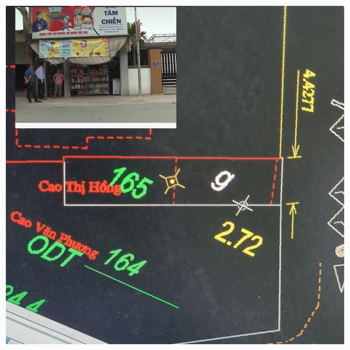Trong khi thửa đất số 165, tờ bản đồ số 24 có chiều rộng 4,42m nhưng năm 2021 đã được tách và cấp giấy chứng nhận quyền sử dụng đất.