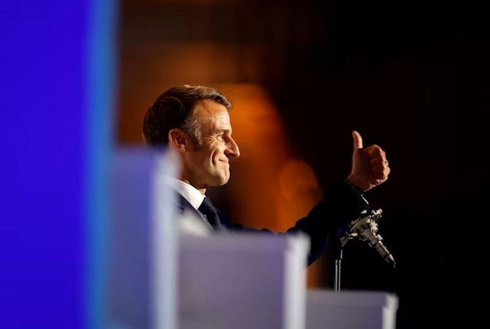 Tổng thống Pháp Emmanuel Macron tuyên bố khai mạc Thế vận hội dành cho người khuyết tật Paris 2024. (Ảnh: Getty) phat bieu.JPG