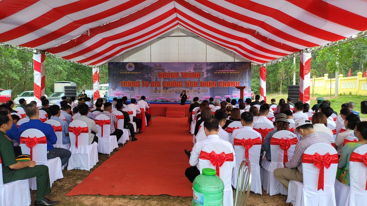 Lễ khánh thành trùng tu Bia chứng tích Thiện Chánh (Ảnh: BĐBP).