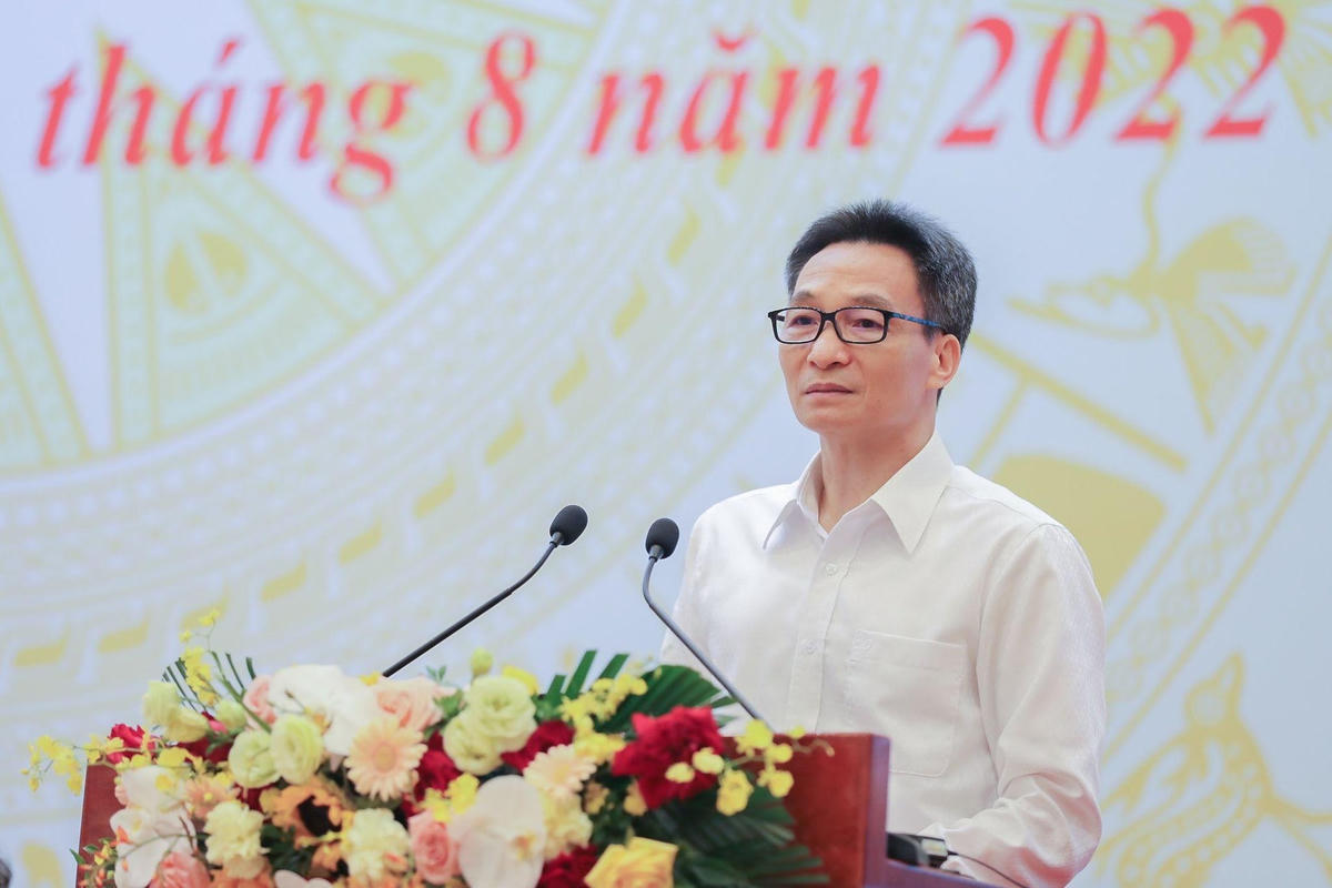 Phó Thủ tướng Chính phủ Vũ Đức Đam phát biểu tại hội nghị.