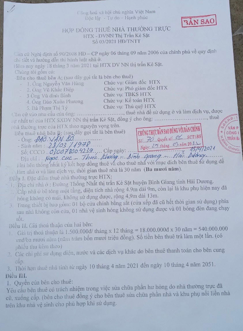 Hợp đồng cho thuê không báo cáo, áp dụng căn cứ cho có