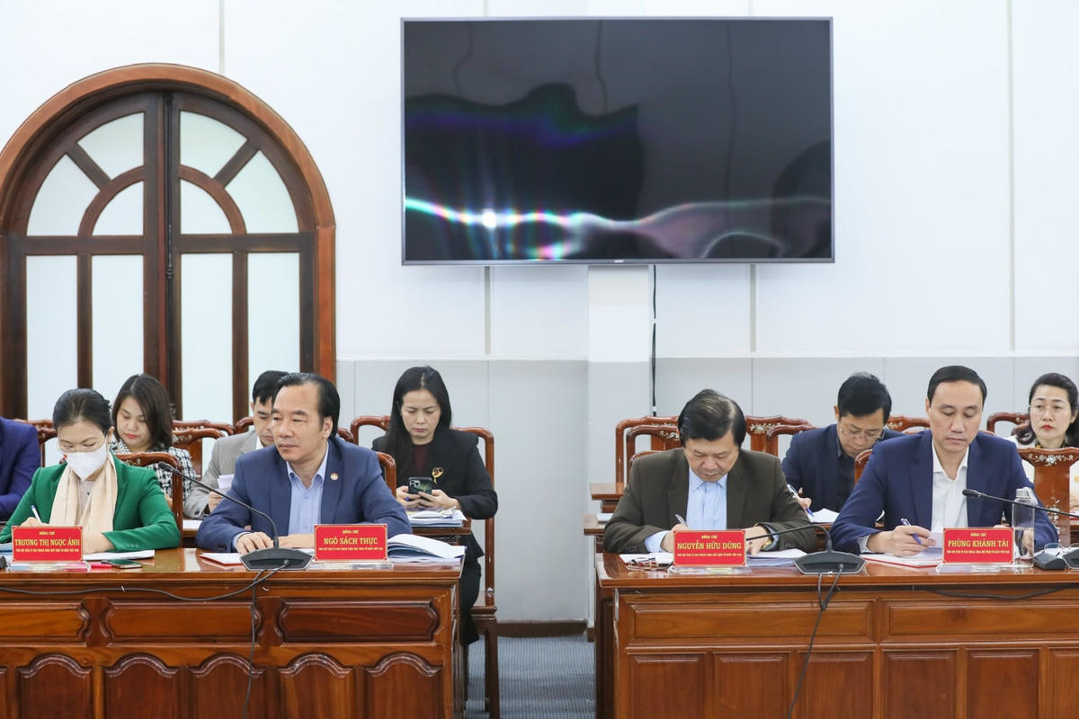 Các đại biểu tham dự cuộc làm việc.