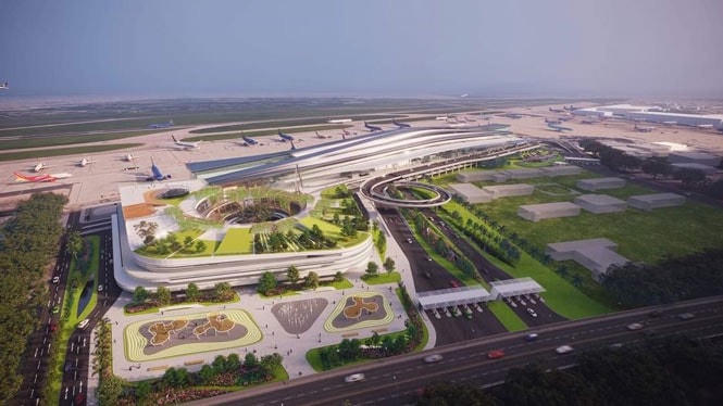 Phối cảnh thiết kế nhà ga T3 sân bay Tân Sơn Nhất sắp khởi dông.