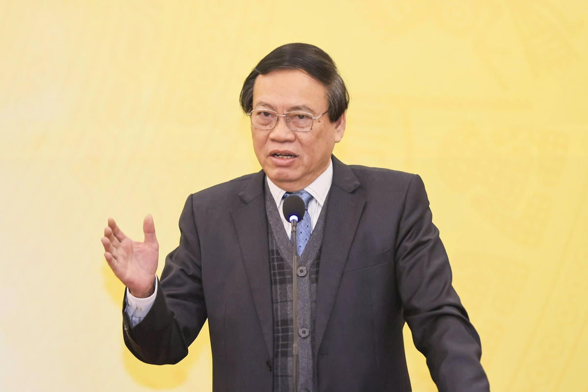 Ông Vũ Trọng Kim, Chủ tịch Hội TNXP Việt Nam phát biểu.