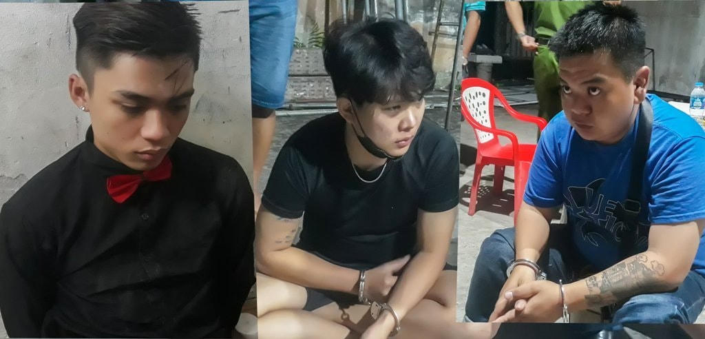Cả 3 đối tượng Nam, Thình và Được bị bắt giữ tại cơ quan Công an.