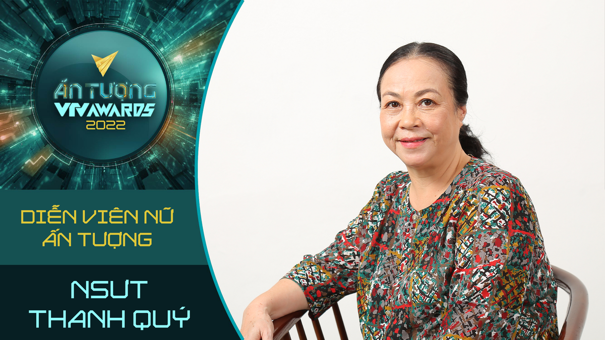 NSƯT Thanh Quý cùng dàn diễn viên trẻ tranh giải ấn tượng "VTV - VTV Awards 2022". Ảnh: BTC. 