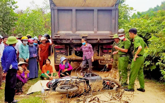 Hiện trường vụ tai nạn.