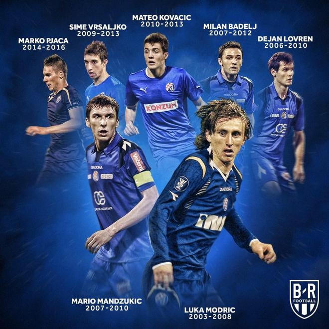 Các cầu thủ ngôi sao khoác áo Dinamo Zagreb trong đội hình Croatia.