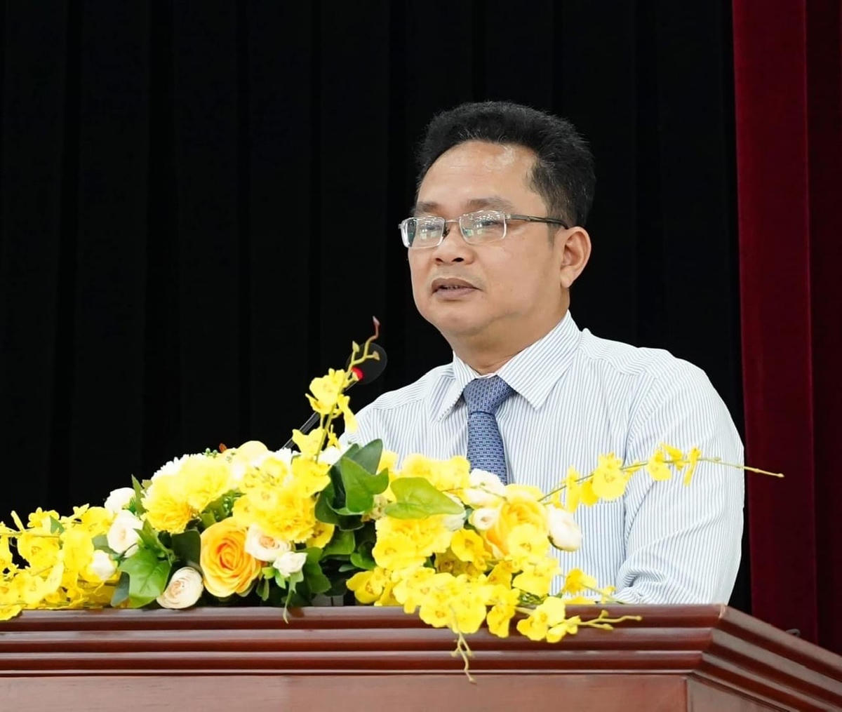 Ông Phạm Minh Tuấn, Phó Chủ tịch Ủy ban MTTQ Việt Nam Thành phố phát biểu tại lễ ký kết.