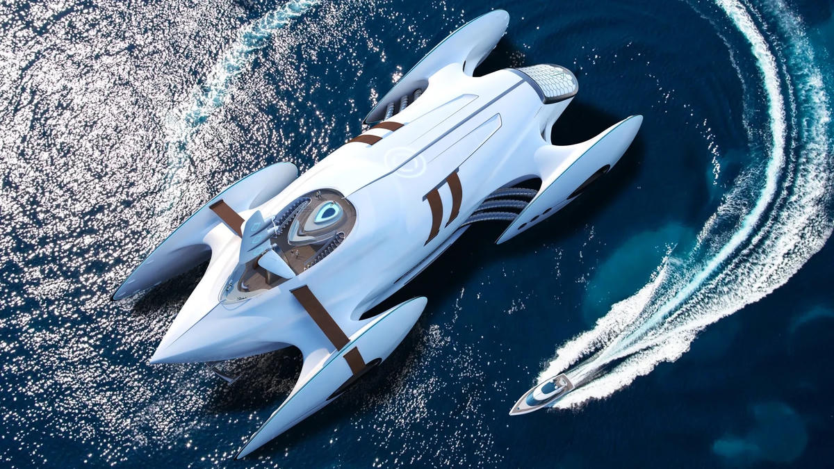 Chiếc siêu du thuyền 80m có tên Decadence. Ảnh: Yachtharbour.