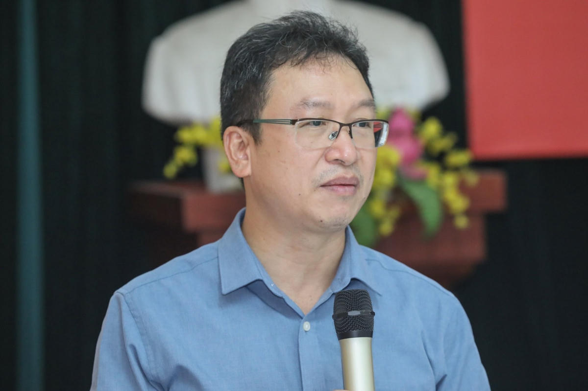 Ông Nguyễn Văn Thanh, Trưởng ban Tôn giáo, UBTƯ MTTQ Việt Nam phát biểu tại cuộc họp báo. Ảnh Quang Vinh. 