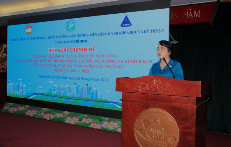 Chủ tịch Ủy ban MTTQ Việt Nam Thành phố Trần Kim Yến phát biểu kết luận tại hội nghị.