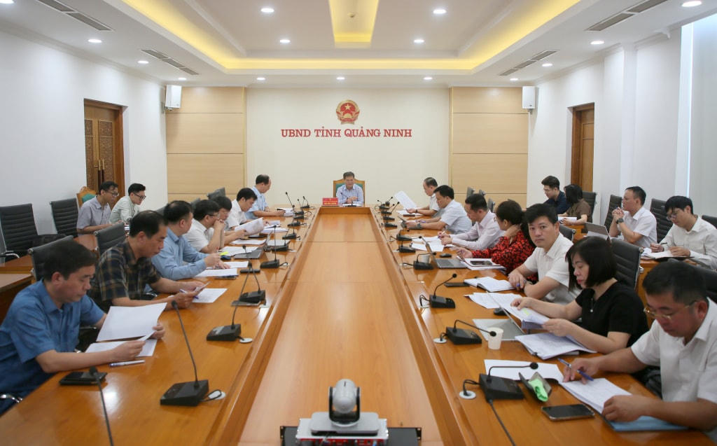 Phó Chủ tịch UBND tỉnh Quảng Ninh Bùi Văn Khắng chủ trì cuộc họp về nhiệm vụ thu - chi ngân sách nhà nước những tháng cuối năm.
