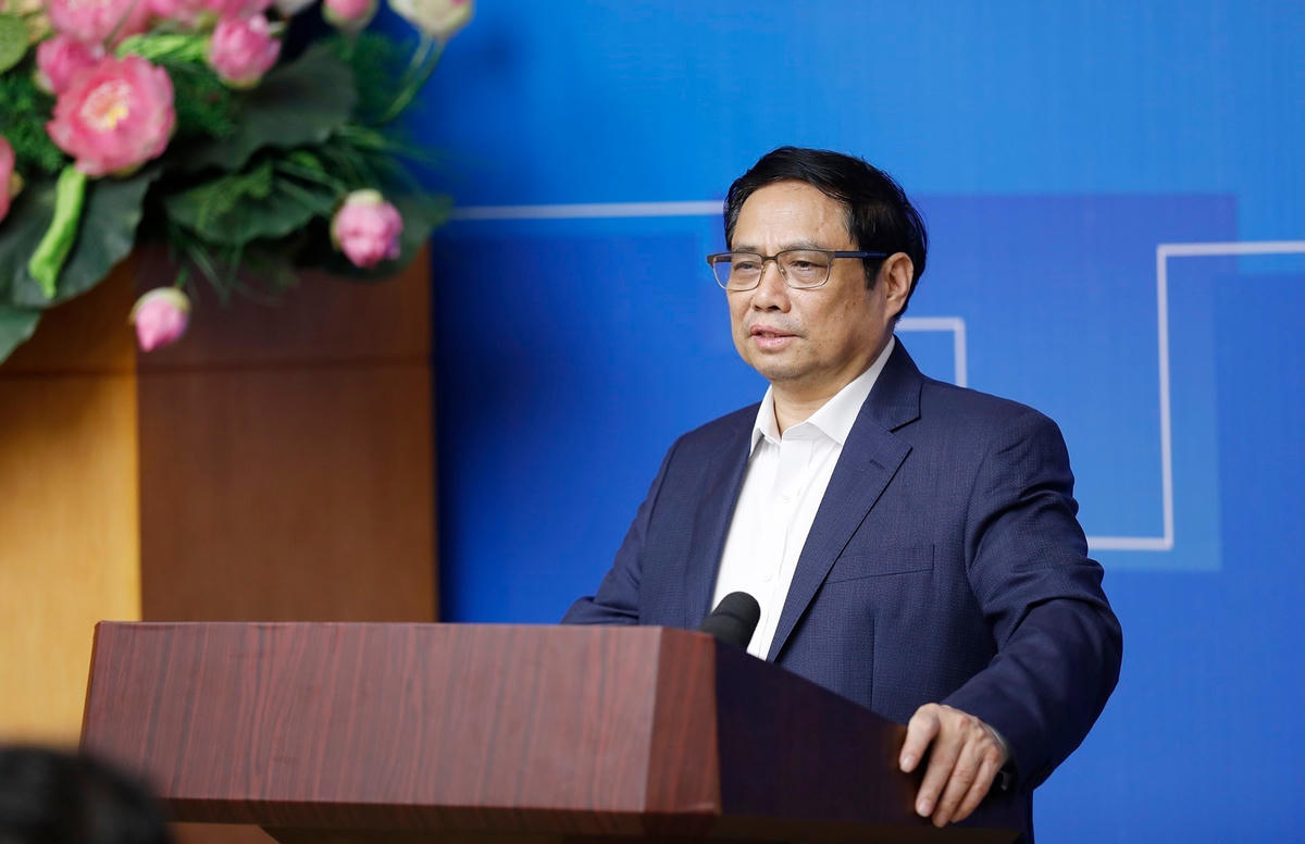 Thủ tướng Phạm Minh Chính phát biểu tại hội nghị.