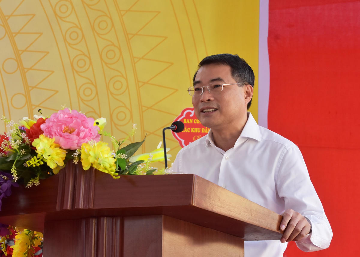 Chánh Văn phòng Trung ương Đảng Lê Minh Hưng phát biểu tại ngày hội.