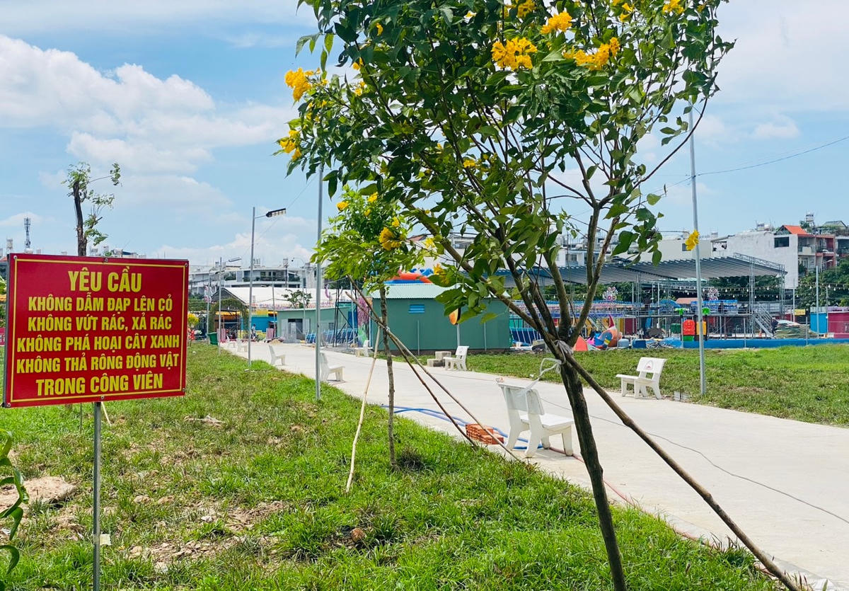 Khu vực đất công viên Khu dân cư An Sương.