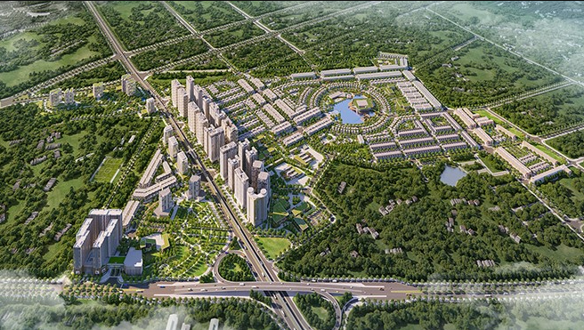 Phối cảnh dự án KĐT Kim Chung - Di Trạch.