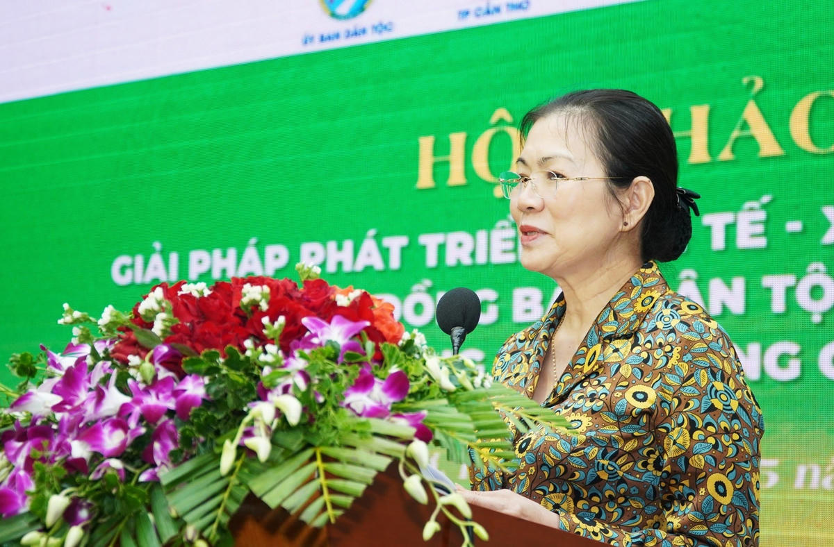 Phó Chủ tịch Trương Thị Ngọc Ánh phát biểu chỉ đạo.