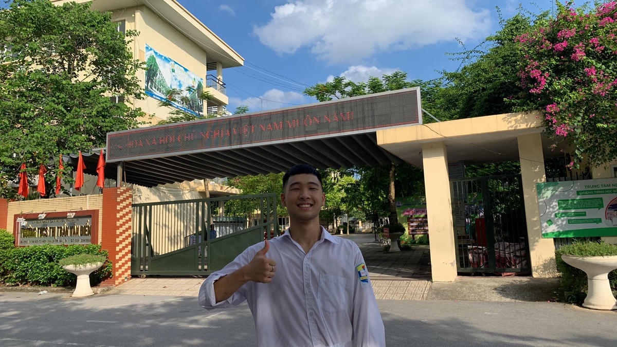 Thí sinh Phùng Nguyễn Anh tự tin với bài thi môn Toán.