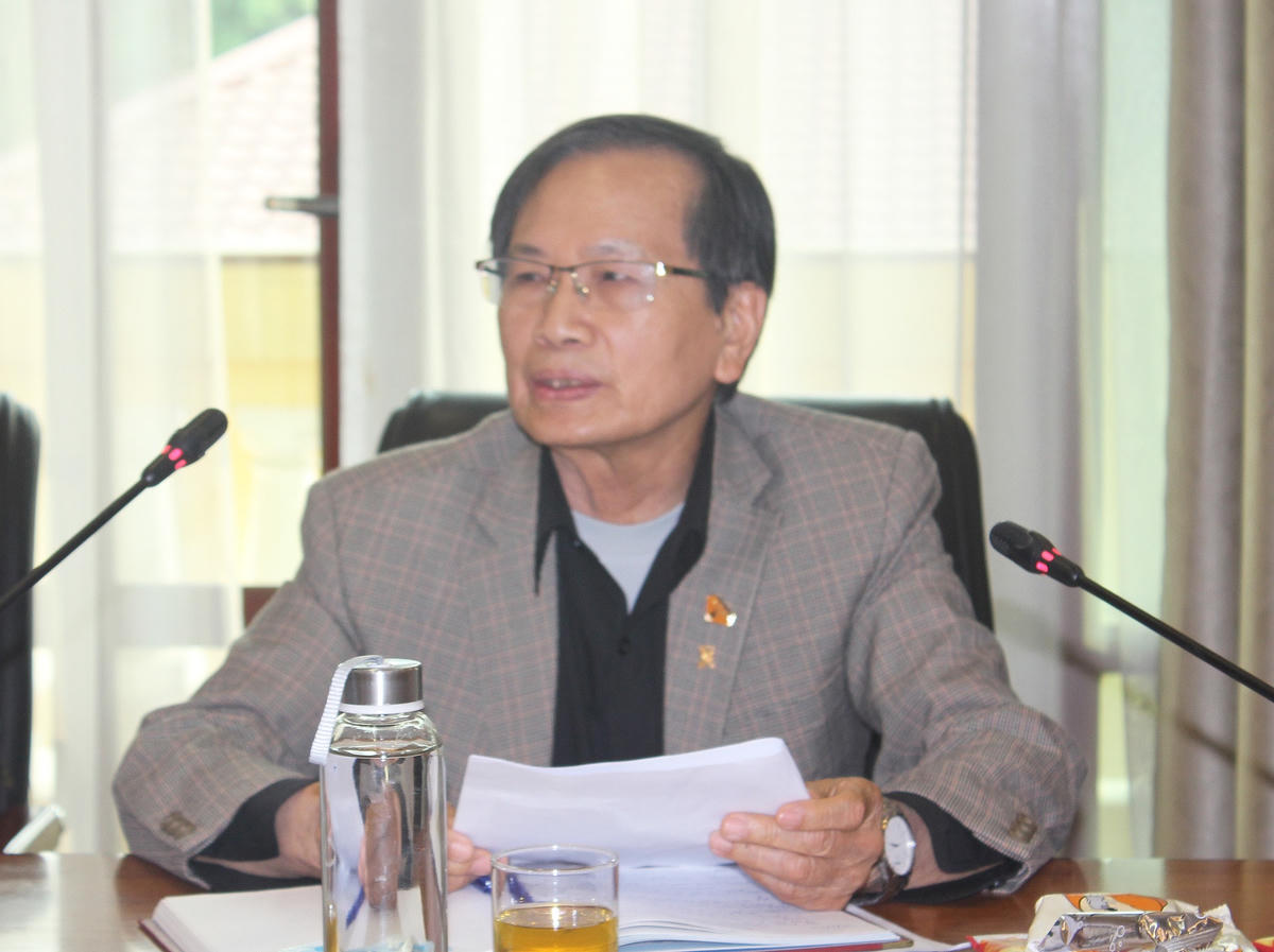 GS.TSKH Đỗ Nguyên Khoát, Ủy viên Hội đồng tư vấn về Kinh tế phát biểu.