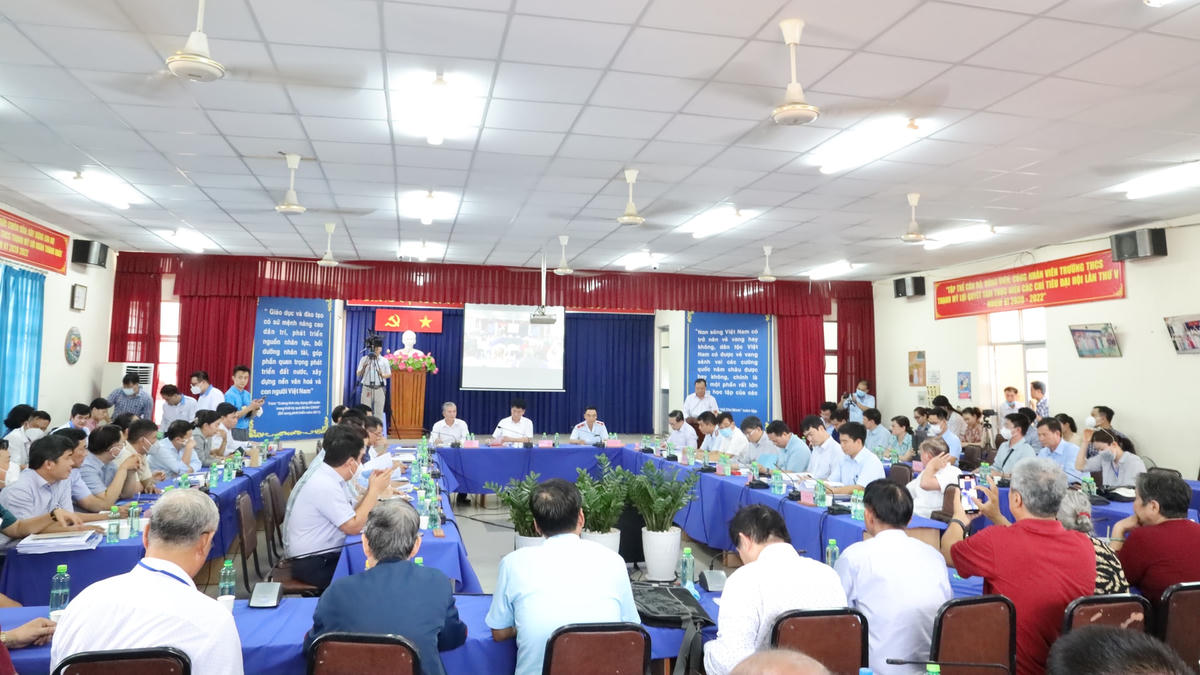 Toàn cảnh buổi đối thoại với người dân Thủ Thiêm vào chiều 17/6 tại TP Thủ Đức. (Ảnh: HMC).