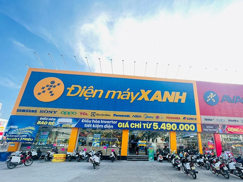 Cửa hàng điện máy xanh. Ảnh: Điện máy Xanh